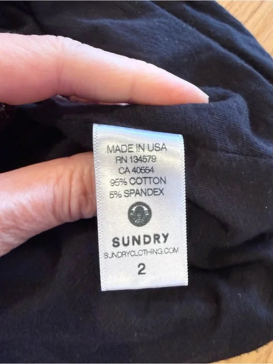 Sundry Black Ribbed Tank Top - Picture 4 of 4